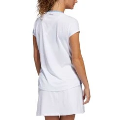 Adidas FW21 Women's Primeblue Heat.RDY Polo -Callaway Store adidas womens fw21 primeblue heat rdy polo ambient sky back itempicture