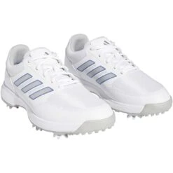 Adidas Women's Tech Response 3.0 Golf Shoes White/Silver/Blue Fusion 9 Adidas Women's Tech Response 3.0 Golf Shoes White/Silver/Blue Fusion -Callaway Store adidas womens tech response 3 0 golf shoes white silver blue front itempicture