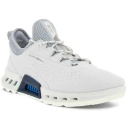 Ecco BIOM C4 Golf Shoes White/Grey 6 Ecco BIOM C4 Golf Shoes White/Grey -Callaway Store ecco biom c4 golf shoes white silver front itempicture