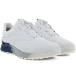 Ecco S-Three Boa Golf Shoes White/Blue Depths -Callaway Store ecco s three boa golf shoes white blue depths pair itempicture
