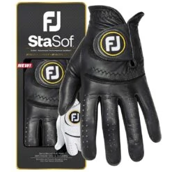 FootJoy StaSof Golf Glove -Callaway Store footjoy 2023 stasof golf glove black package and glove itempicture