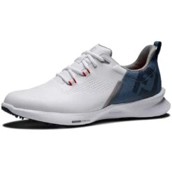 FootJoy FJ Fuel Golf Shoes White/Blue Fog/Red 8 FootJoy FJ Fuel Golf Shoes White/Blue Fog/Red -Callaway Store footjoy fj fuel golf shoes white blue fog red 55441 toe itempicture