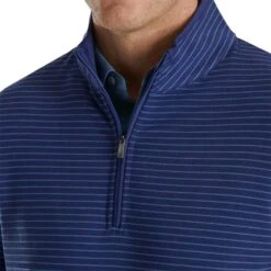 FootJoy French Terry Pullover 8 FootJoy French Terry Pullover -Callaway Store footjoy french terry pullover indigo detail itempicture