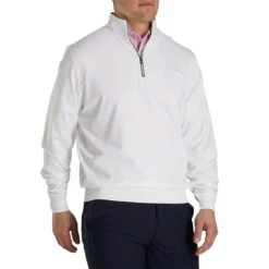 FootJoy Half Zip Pullover 8 FootJoy Half Zip Pullover -Callaway Store footjoy half zip pullvoer white front 2 itempicture