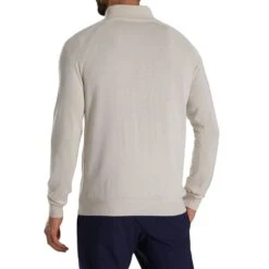 FootJoy Half-Zip Sweater -Callaway Store footjoy half zip sweater oatmeal back itempicture