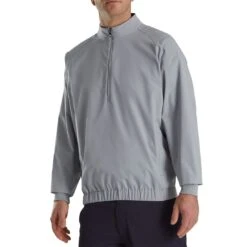 FootJoy Half Zip Windshirt -Callaway Store footjoy half zip windshirt grey front itempicture