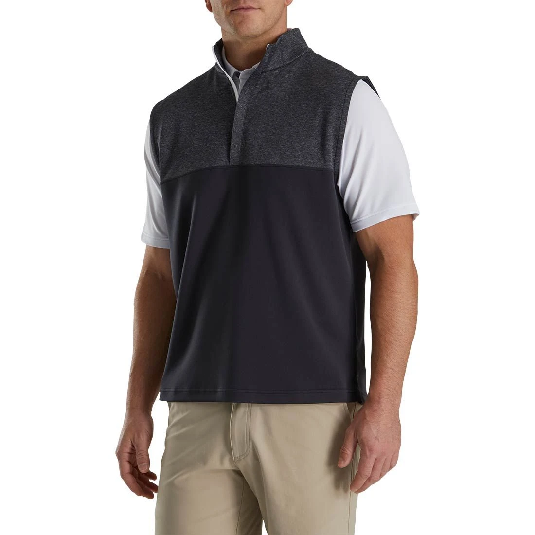 FootJoy Heather Yoke Half Zip Vest 1 FootJoy Heather Yoke Half Zip Vest