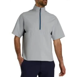 FootJoy HydroLite X Short Sleeve Rain Pullover 11 FootJoy HydroLite X Short Sleeve Rain Pullover -Callaway Store footjoy hydrolite x short sleeve rain pullover grey navy itempicture
