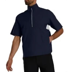 FootJoy HydroLite X Short Sleeve Rain Pullover 9 FootJoy HydroLite X Short Sleeve Rain Pullover -Callaway Store footjoy hydrolite x short sleeve rain pullover navy grey itempicture