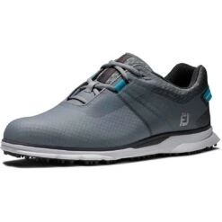 FootJoy Pro SL Sport Golf Shoes Grey/Reef Blue 12 FootJoy Pro SL Sport Golf Shoes Grey/Reef Blue -Callaway Store footjoy pro sl sport golf shoes grey reef blue 53855 toe itempicture
