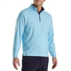 FootJoy Lightweight Solid Midlayer -Callaway Store footjoy solid midlayer withtrim light blue itempicture