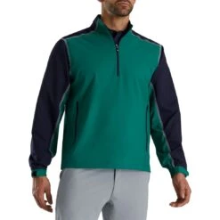 FootJoy Sport Windshirt -Callaway Store footjoy sport windshirt evergreen navy front itempicture