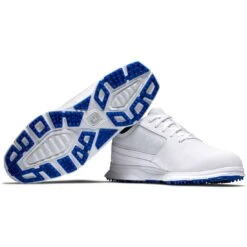 FootJoy Superlites XP Golf Shoes White/Blue 10 FootJoy Superlites XP Golf Shoes White/Blue -Callaway Store footjoy superlites xp golf shoes white blue combo itempicture