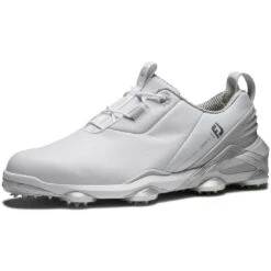 FootJoy Tour Alpha Golf Shoes White/Grey/Lime -Callaway Store footjoy tour alpha golf shoes white grey lime front itempicture