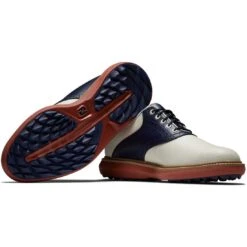 FootJoy Traditions SL Golf Shoes Cream/Navy -Callaway Store footjoy traditions sl golf shoes cream navy 57925 combo itempicture