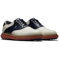 FootJoy Traditions SL Golf Shoes Cream/Navy -Callaway Store footjoy traditions sl golf shoes cream navy 57925 pair itempicture