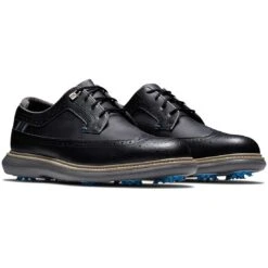 FootJoy Traditions Wing Tip Golf Shoes Black/Blue/Grey 10 FootJoy Traditions Wing Tip Golf Shoes Black/Blue/Grey -Callaway Store footjoy traditions wing tip golf shoes black blue grey pair itempicture