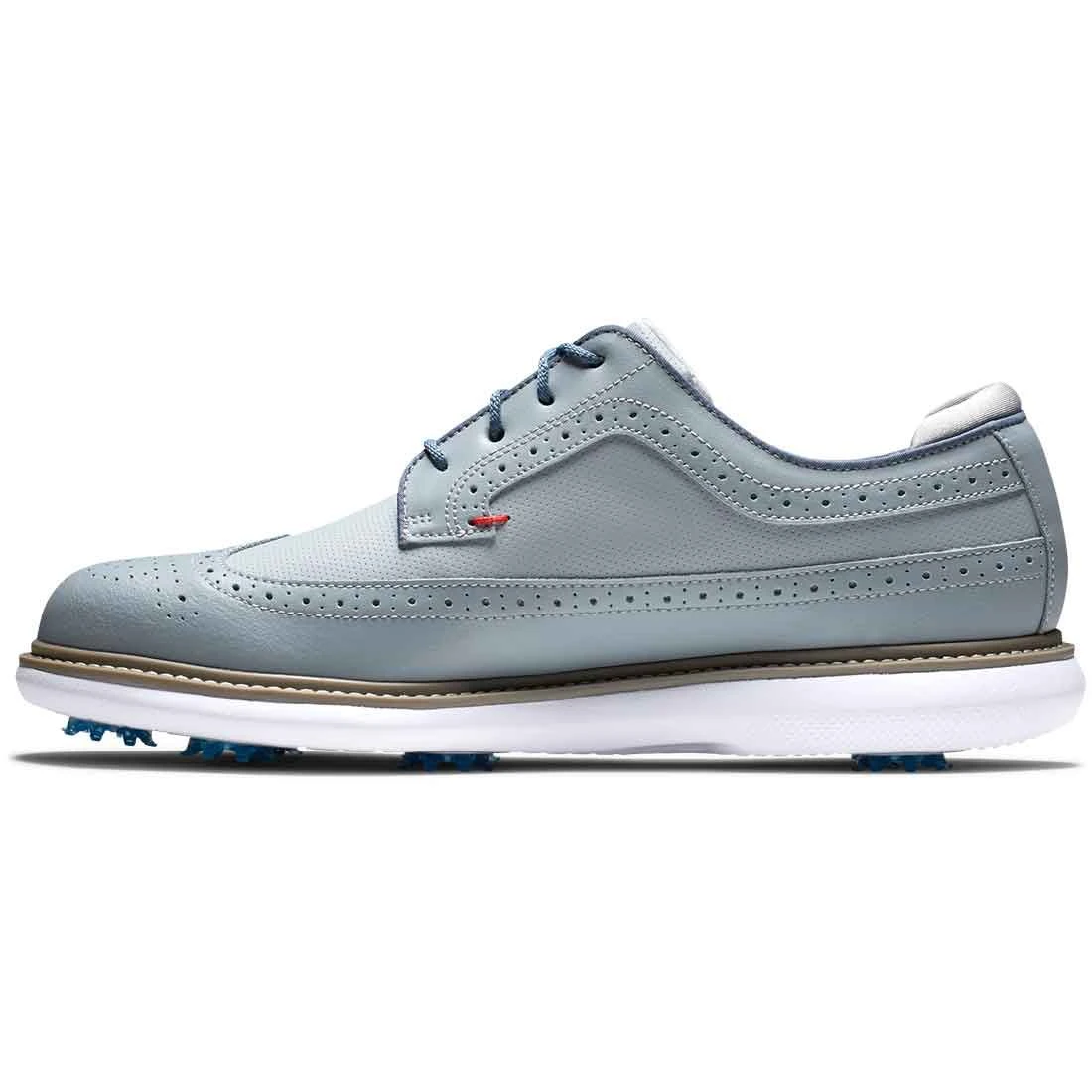 FootJoy Traditions Wing Tip Golf Shoes Grey/Navy/Red 3 FootJoy Traditions Wing Tip Golf Shoes Grey/Navy/Red - Image 3