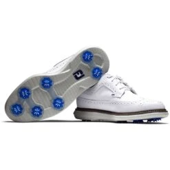 FootJoy Traditions Wing Tip Golf Shoes White/Navy/Grey 11 FootJoy Traditions Wing Tip Golf Shoes White/Navy/Grey -Callaway Store footjoy traditions wing tip golf shoes white navy grey combo itempicture