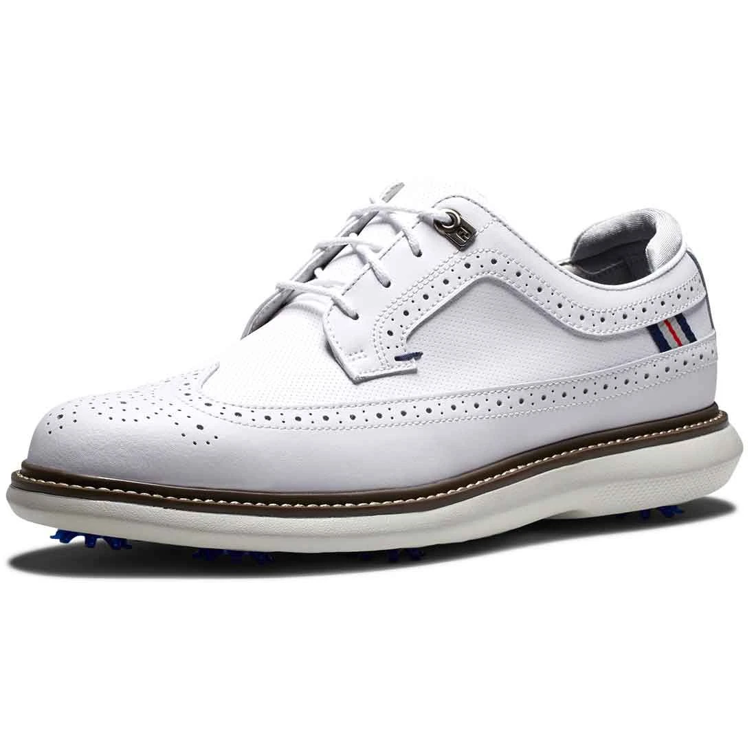 FootJoy Traditions Wing Tip Golf Shoes White/Navy/Grey 6 FootJoy Traditions Wing Tip Golf Shoes White/Navy/Grey - Image 6