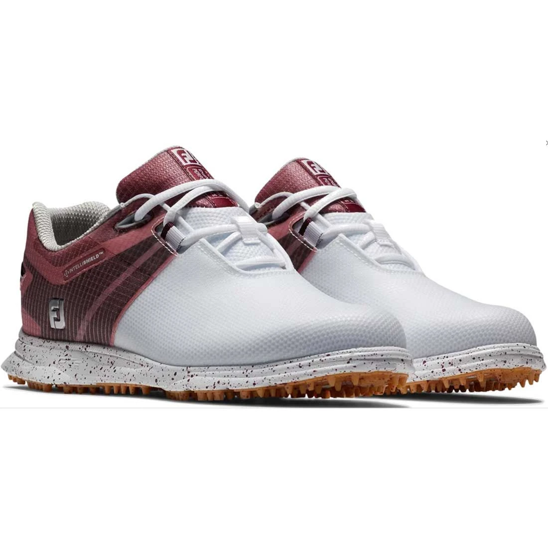 FootJoy Women's Pro SL Sport Golf Shoes White/Burgundy 3 FootJoy Women's Pro SL Sport Golf Shoes White/Burgundy - Image 3