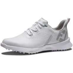 FootJoy Women's FJ Fuel Golf Shoes White/White/Pink 8 FootJoy Women's FJ Fuel Golf Shoes White/White/Pink -Callaway Store footjoy womens fj fuel golf shoes 92373 white white pink toe itempicture