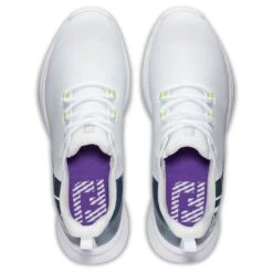 FootJoy Women's Fuel Sport Golf Shoes White/Navy 13 FootJoy Women's Fuel Sport Golf Shoes White/Navy -Callaway Store footjoy womens fuel sport golf shoes white navy 90128 top itempicture