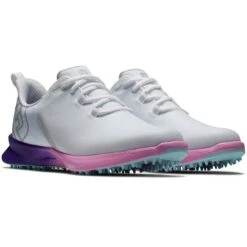 FootJoy Women's Fuel Sport Golf Shoes White/Purple -Callaway Store footjoy womens fuel sport golf shoes white purple 90547 pair itempicture