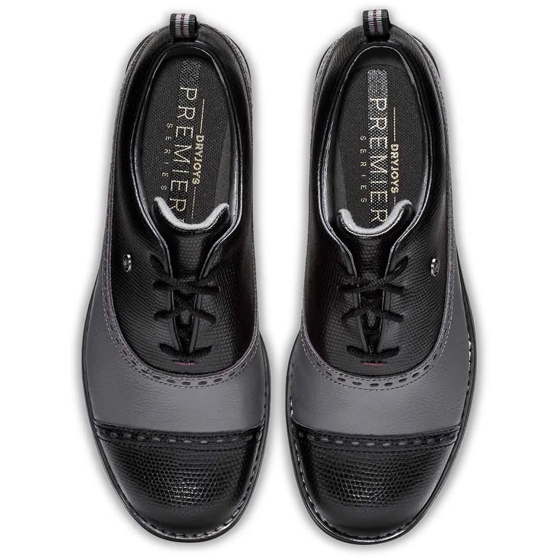 FootJoy Women's Premiere Series Golf Shoes Cap Toe Charcoal/Black 6 FootJoy Women's Premiere Series Golf Shoes Cap Toe Charcoal/Black - Image 6