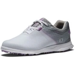 FootJoy Women's Pro SL Sport Golf Shoes White/Grey/Lilac 12 FootJoy Women's Pro SL Sport Golf Shoes White/Grey/Lilac -Callaway Store footjoy womens pro sl sport golf shoes white grey lilac 98146 toe itempicture