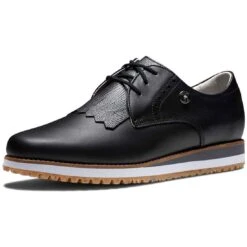 FootJoy Women's Sport Retro Golf Shoes Black/Black 8 FootJoy Women's Sport Retro Golf Shoes Black/Black -Callaway Store footjoy womens sport retro golf shoes black toe itempicture