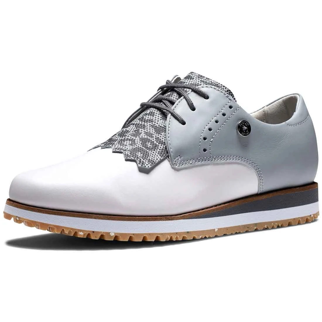 FootJoy Women's Sport Retro Golf Shoes White/Light Grey 3 FootJoy Women's Sport Retro Golf Shoes White/Light Grey - Image 3
