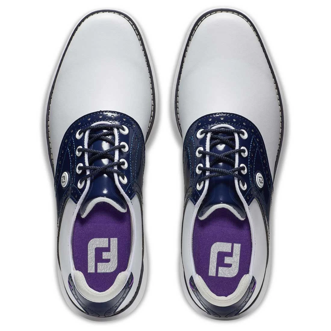 FootJoy Women's Traditions SL Golf Shoes White/Navy 6 FootJoy Women's Traditions SL Golf Shoes White/Navy - Image 6