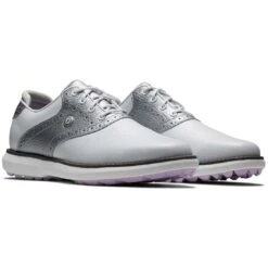FootJoy Women's Traditions SL Golf Shoes White/Silver 11 FootJoy Women's Traditions SL Golf Shoes White/Silver -Callaway Store footjoy womens traditions sl golf shoes white silver 97897 pair itempicture