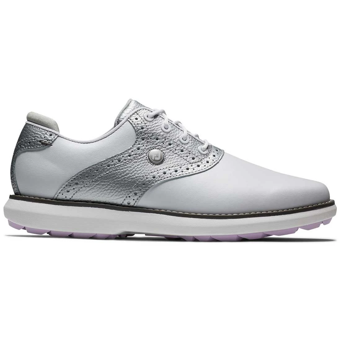 FootJoy Women's Traditions SL Golf Shoes White/Silver 1 FootJoy Women's Traditions SL Golf Shoes White/Silver