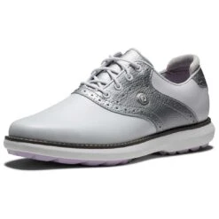 FootJoy Women's Traditions SL Golf Shoes White/Silver 9 FootJoy Women's Traditions SL Golf Shoes White/Silver -Callaway Store footjoy womens traditions sl golf shoes white silver 97897 toe itempicture