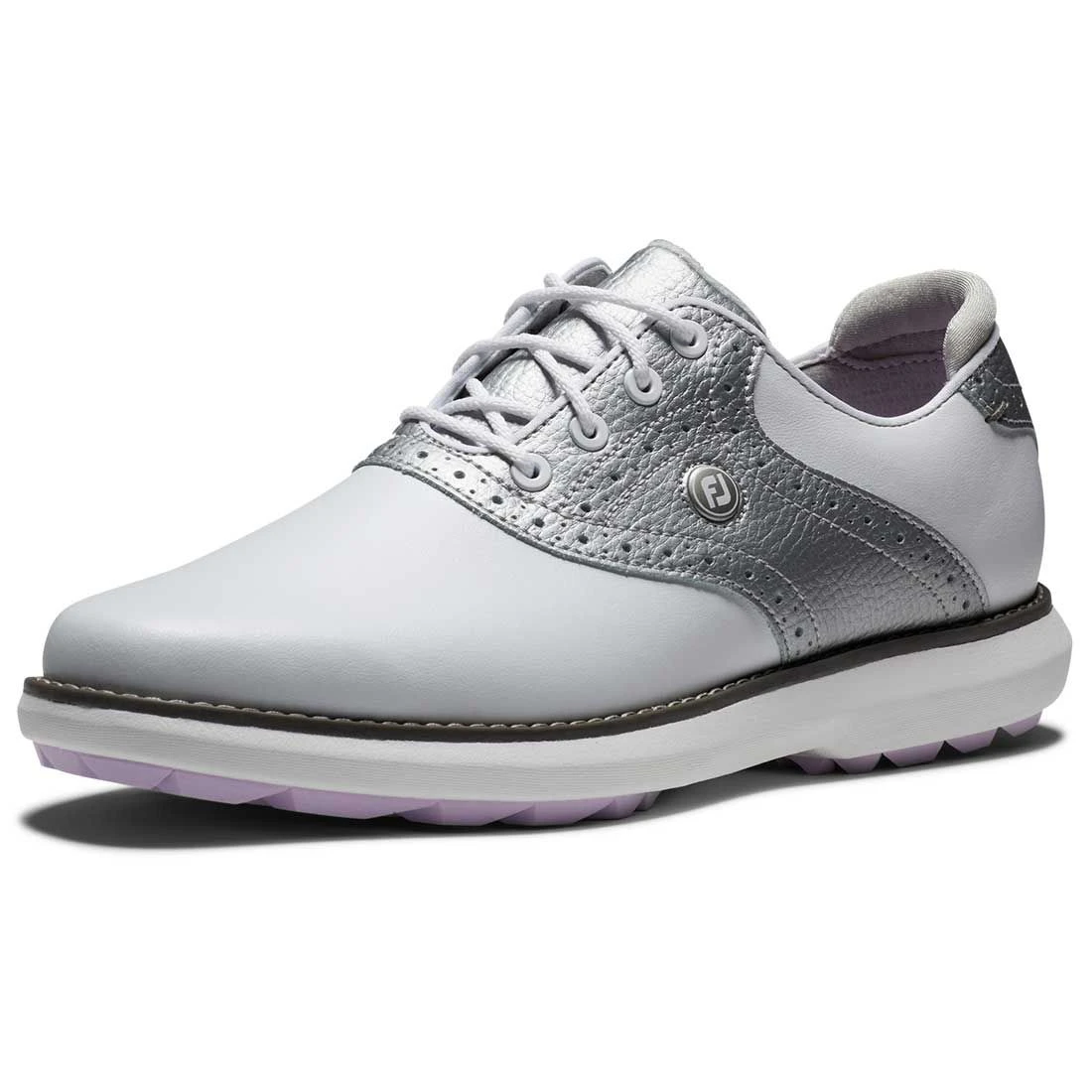 FootJoy Women's Traditions SL Golf Shoes White/Silver 3 FootJoy Women's Traditions SL Golf Shoes White/Silver - Image 3