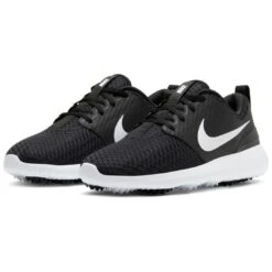 Nike Women's Roshe G Golf Shoes Black/Metallic White 5 Nike Women's Roshe G Golf Shoes Black/Metallic White -Callaway Store golf shoes nike women s roshe g golf shoes black metallic white pair itempicture