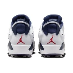 Nike Jordan Retro 6 G Golf Shoes White/Midnight Navy/Varsity Red 14 Nike Jordan Retro 6 G Golf Shoes White/Midnight Navy/Varsity Red -Callaway Store nike air jordan retro 6 g golf shoes white midnight navy varsity red heel itempicture