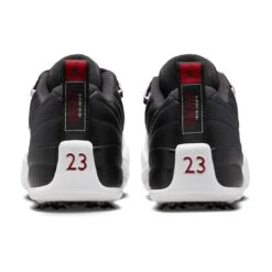 Nike Air Jordan XII Low G Golf Shoes Black/White/Varsity Red 12 Nike Air Jordan XII Low G Golf Shoes Black/White/Varsity Red -Callaway Store nike air jordan xii low golf shoes black white varsity red back itempicture