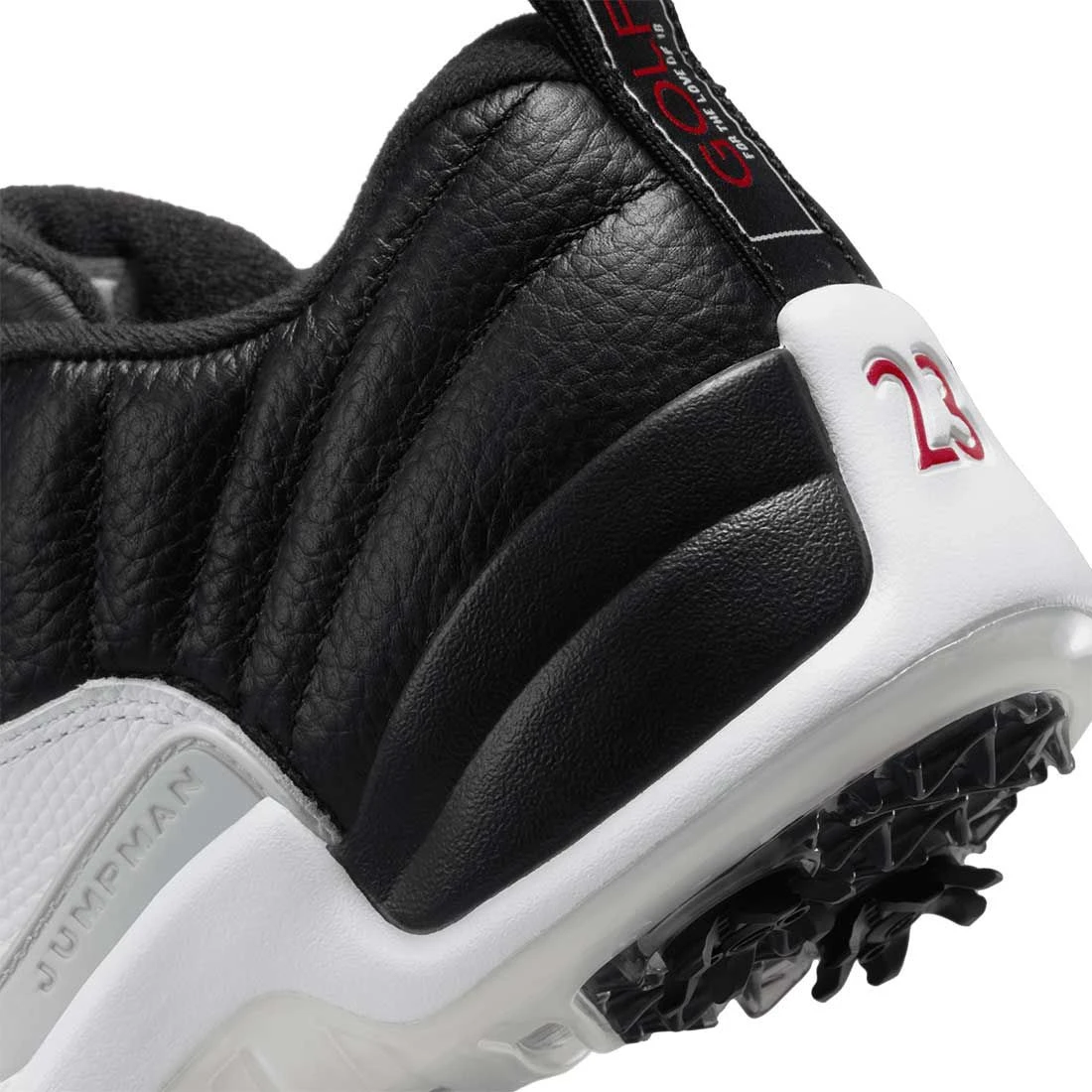Nike Air Jordan XII Low G Golf Shoes Black/White/Varsity Red 7 Nike Air Jordan XII Low G Golf Shoes Black/White/Varsity Red - Image 7