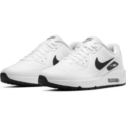 Nike Air Max 90 G Golf Shoes White/Black -Callaway Store nike air max 90 g golf shoes white black pair itempicture
