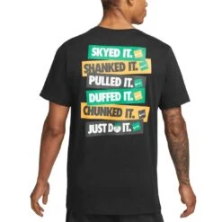 Nike Verbiage Golf Tee -Callaway Store nike verbiage golf tee black back itempicture