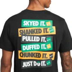 Nike Verbiage Golf Tee -Callaway Store nike verbiage golf tee black detail back itempicture