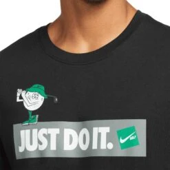 Nike Verbiage Golf Tee -Callaway Store nike verbiage golf tee black detail front itempicture