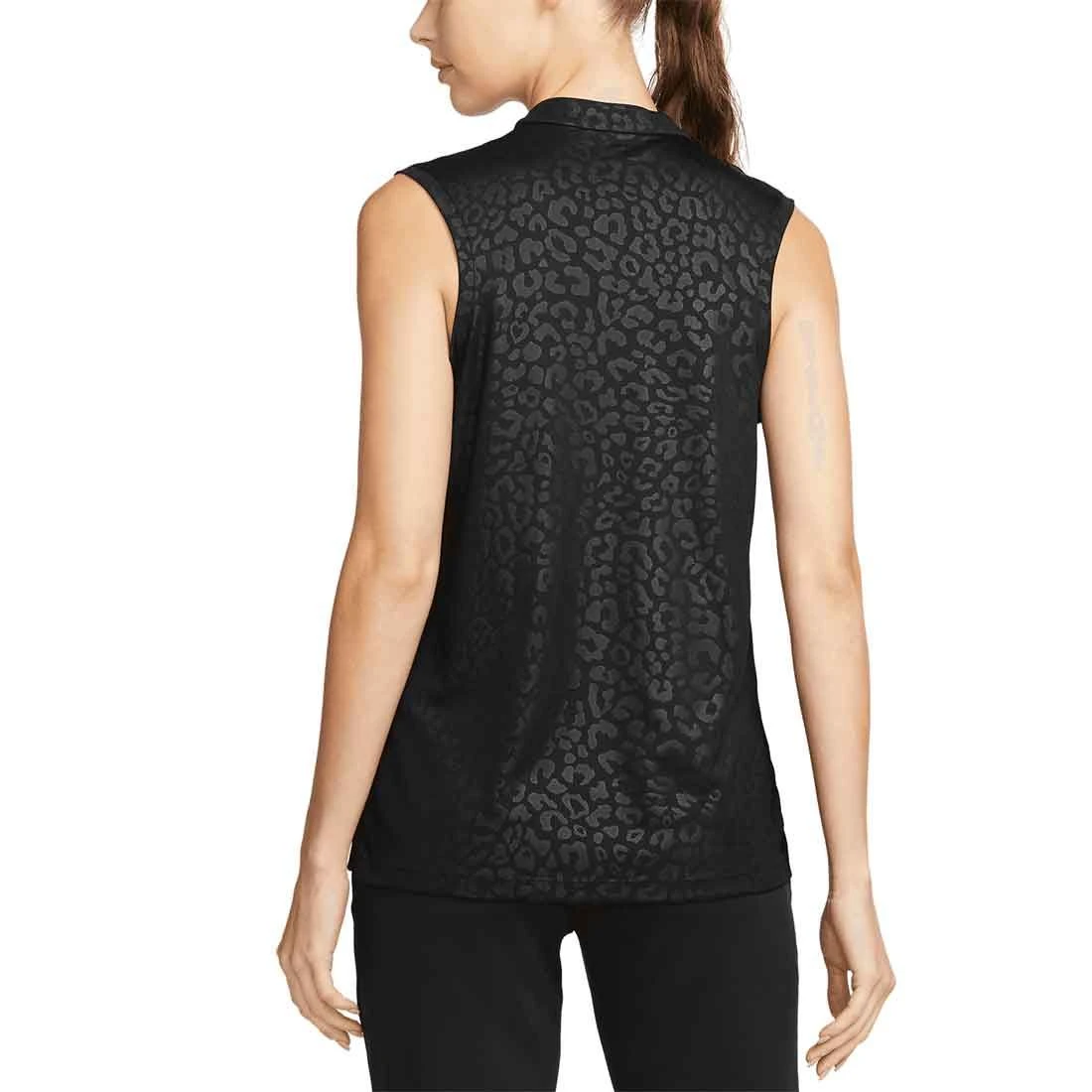 Nike Women's Dri-FIT Victory Embossed Sleeveless Polo 4 Nike Women's Dri-FIT Victory Embossed Sleeveless Polo - Image 4
