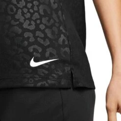 Nike Women's Dri-FIT Victory Embossed Sleeveless Polo 9 Nike Women's Dri-FIT Victory Embossed Sleeveless Polo -Callaway Store nike womens dri fit victory embossed sleeveless polo black detail itempicture