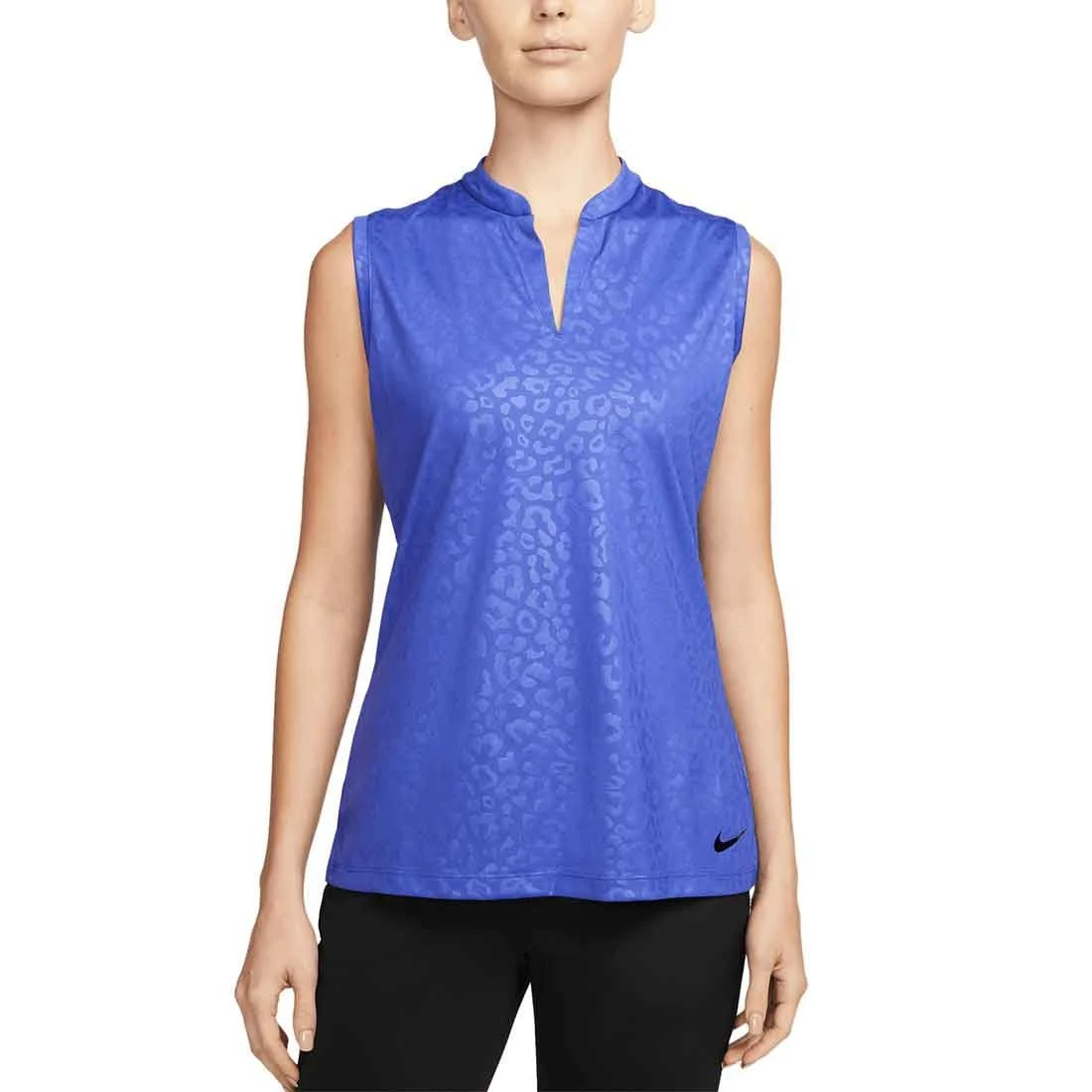 Nike Women's Dri-FIT Victory Embossed Sleeveless Polo 2 Nike Women's Dri-FIT Victory Embossed Sleeveless Polo - Image 2