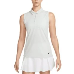 Nike Women's Dri-FIT Victory Sleeveless Polo 21 Nike Women's Dri-FIT Victory Sleeveless Polo -Callaway Store nike womens dri fit victory sleeveless polo light silver itempicture