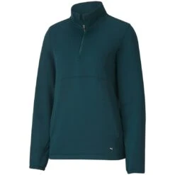Puma Women's Cloudspun Quarter Zip Pullover 5 Puma Women's Cloudspun Quarter Zip Pullover -Callaway Store puma 2021 womens cloudspun quarter zip pullover deep teal itempicture